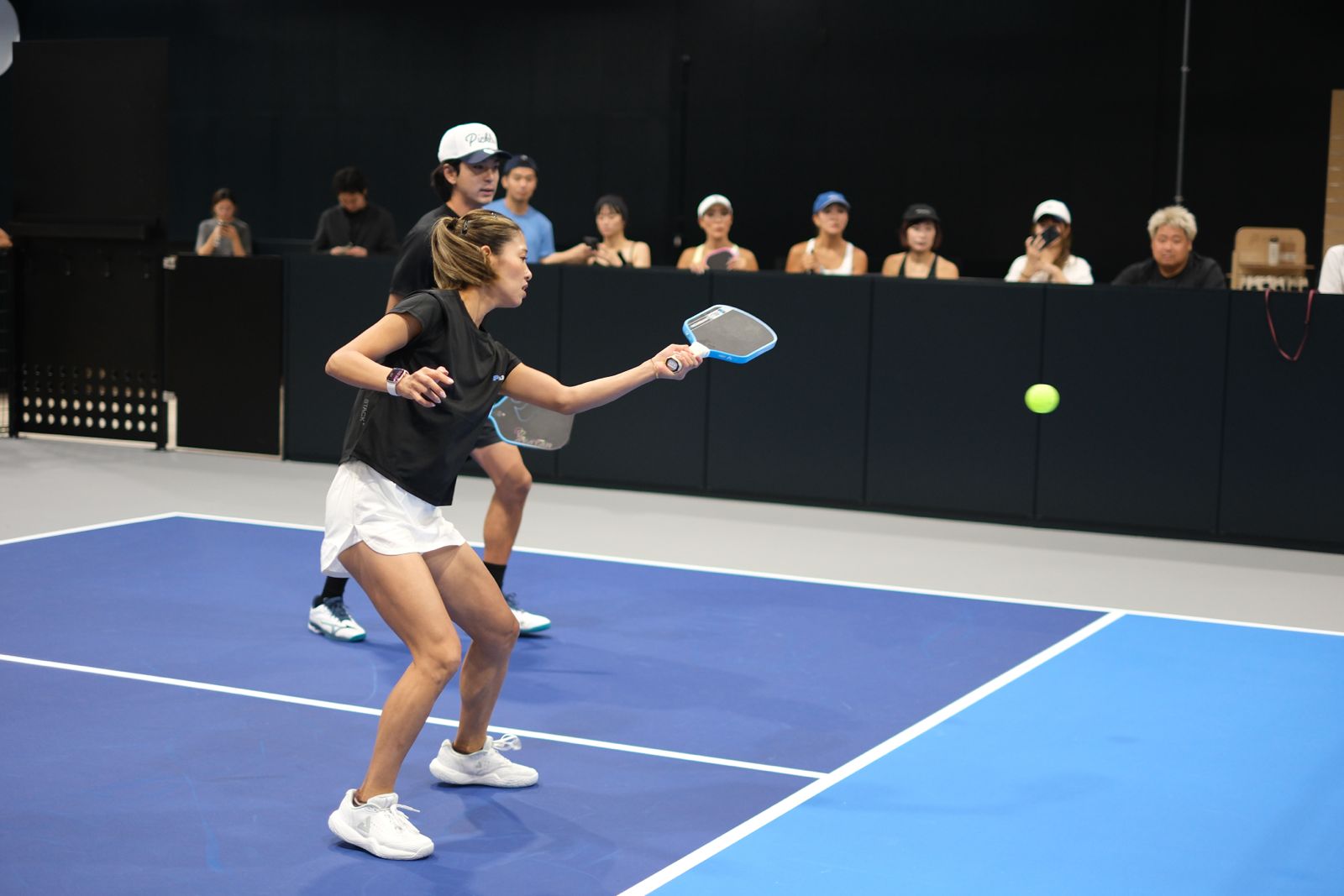 Pickleball action inside PICKLR TOKYO TOYOSU